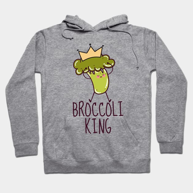 Broccoli King Funny Hoodie by DesignArchitect